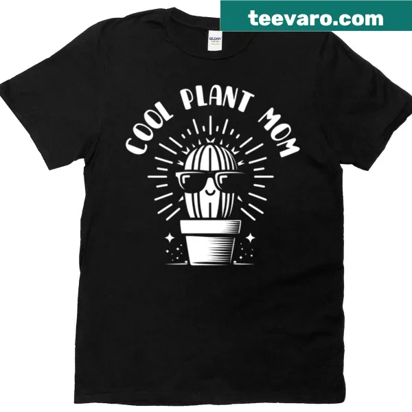 Typography T-shirt celebrating plant moms with a playful graphic