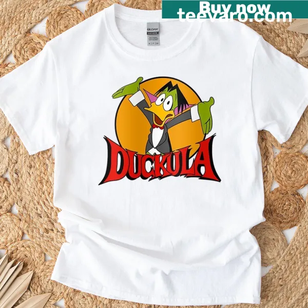 Illustrated T-shirt featuring Count Duckula character design