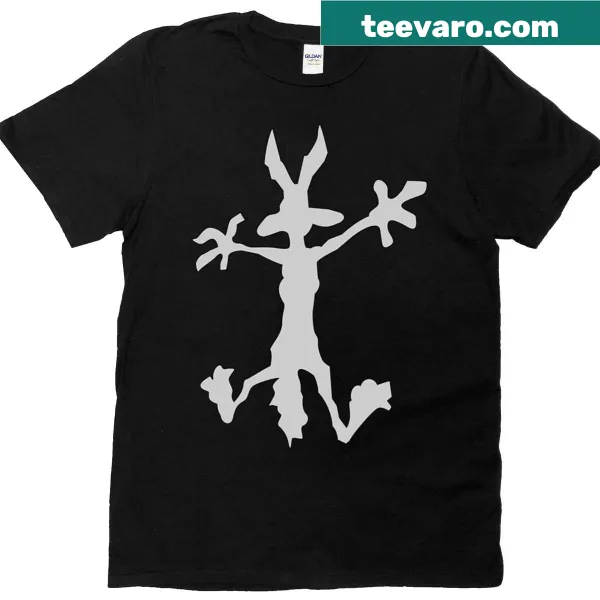 Silhouette of a coyote on a minimalist background