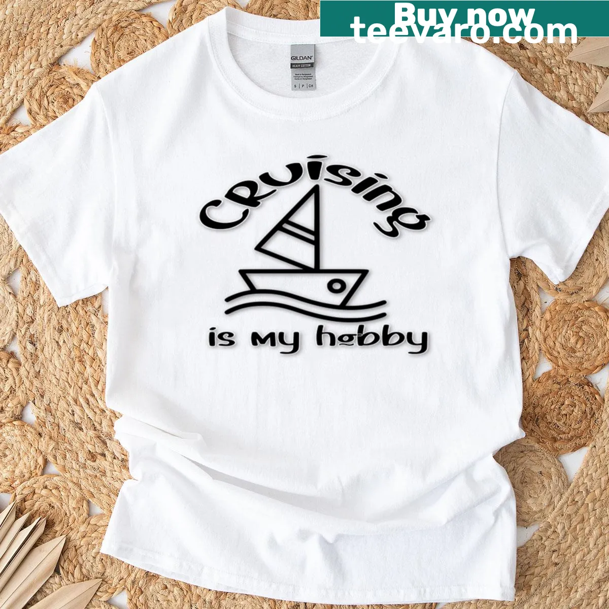 T-shirt featuring text that says 'Cruising Is My Hobby' — on a men's t-shirt