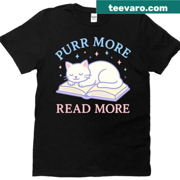 Illustration of a cat with books and text