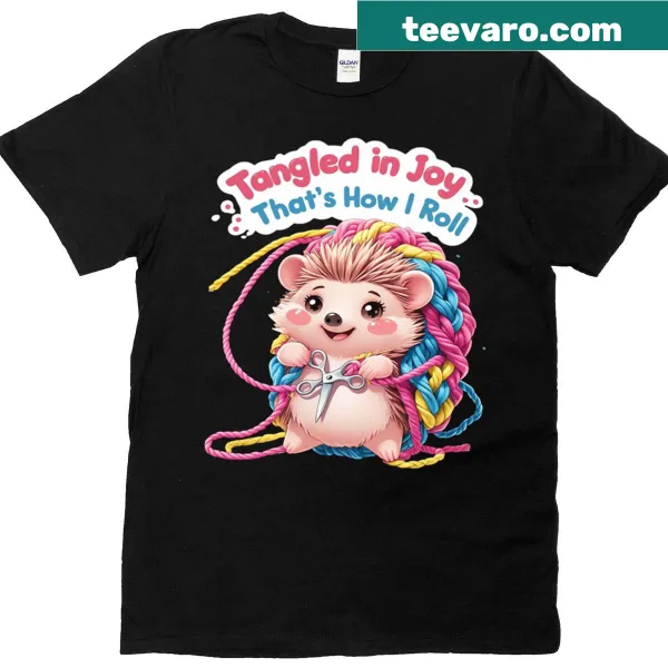 Macrame knots design on a cute craft-themed t-shirt