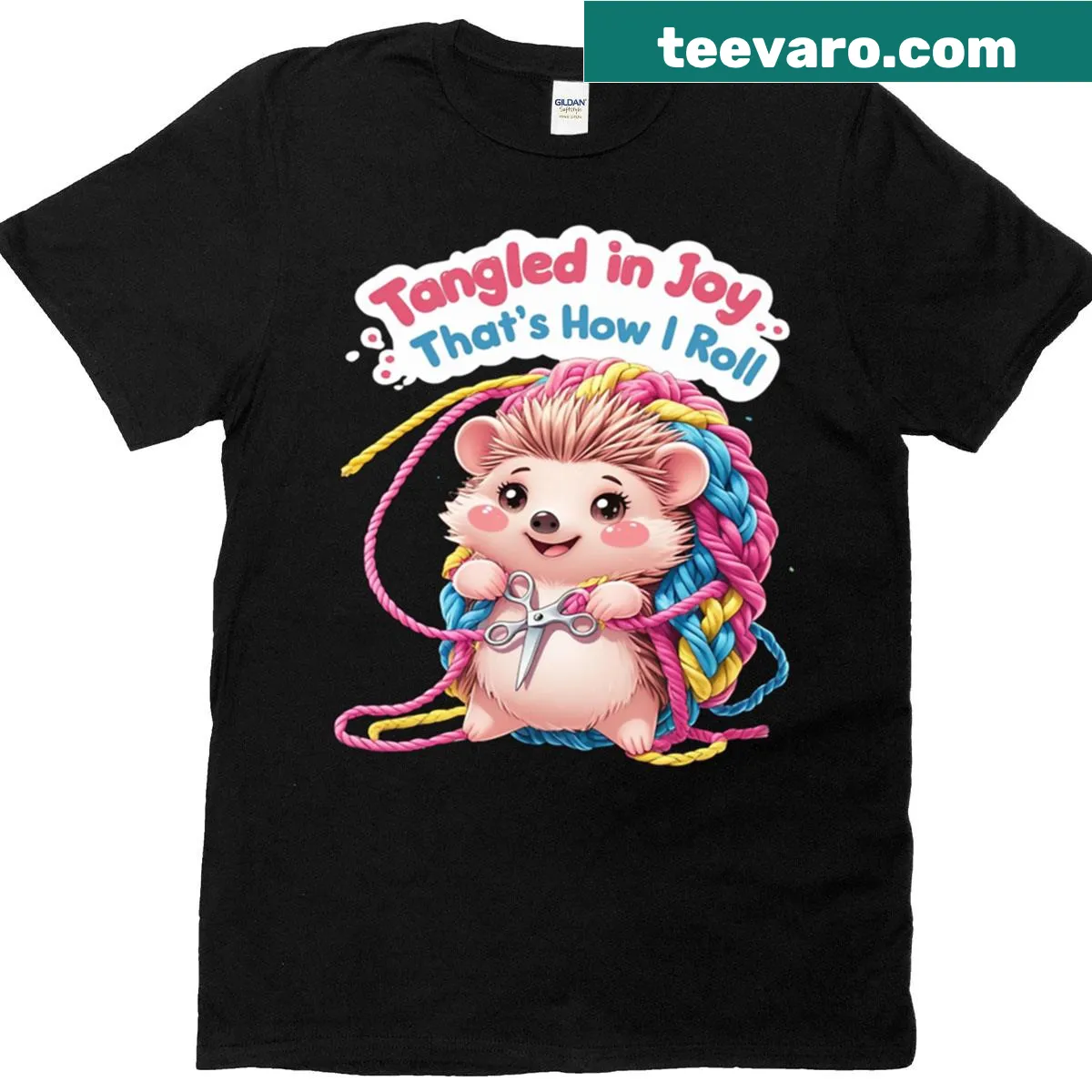Macrame knots design on a cute craft-themed t-shirt — on a men's t-shirt