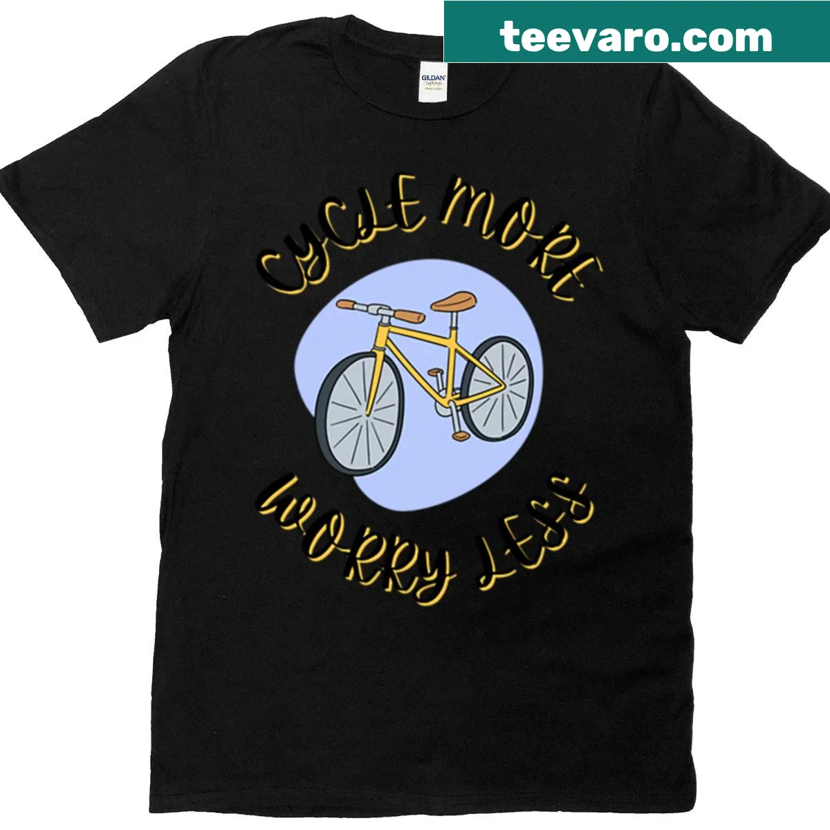 Inspirational cycling quote typography — on a men's t-shirt