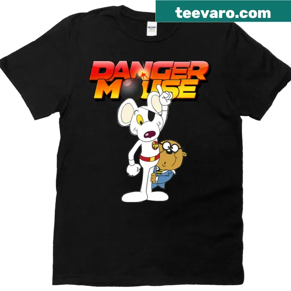 Illustration of Danger Mouse on a casual t-shirt design