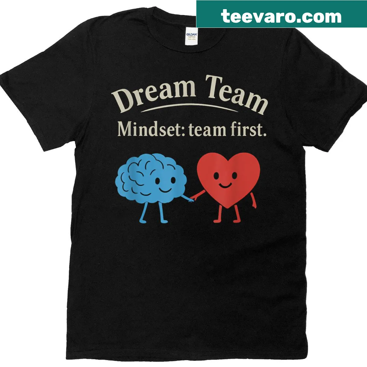 Inspirational team mindset graphic t-shirt — on a men's t-shirt