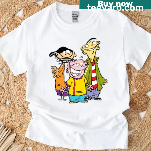 Nostalgic T-shirt featuring characters from 'Ed, Edd n Eddy' in a playful illustration.