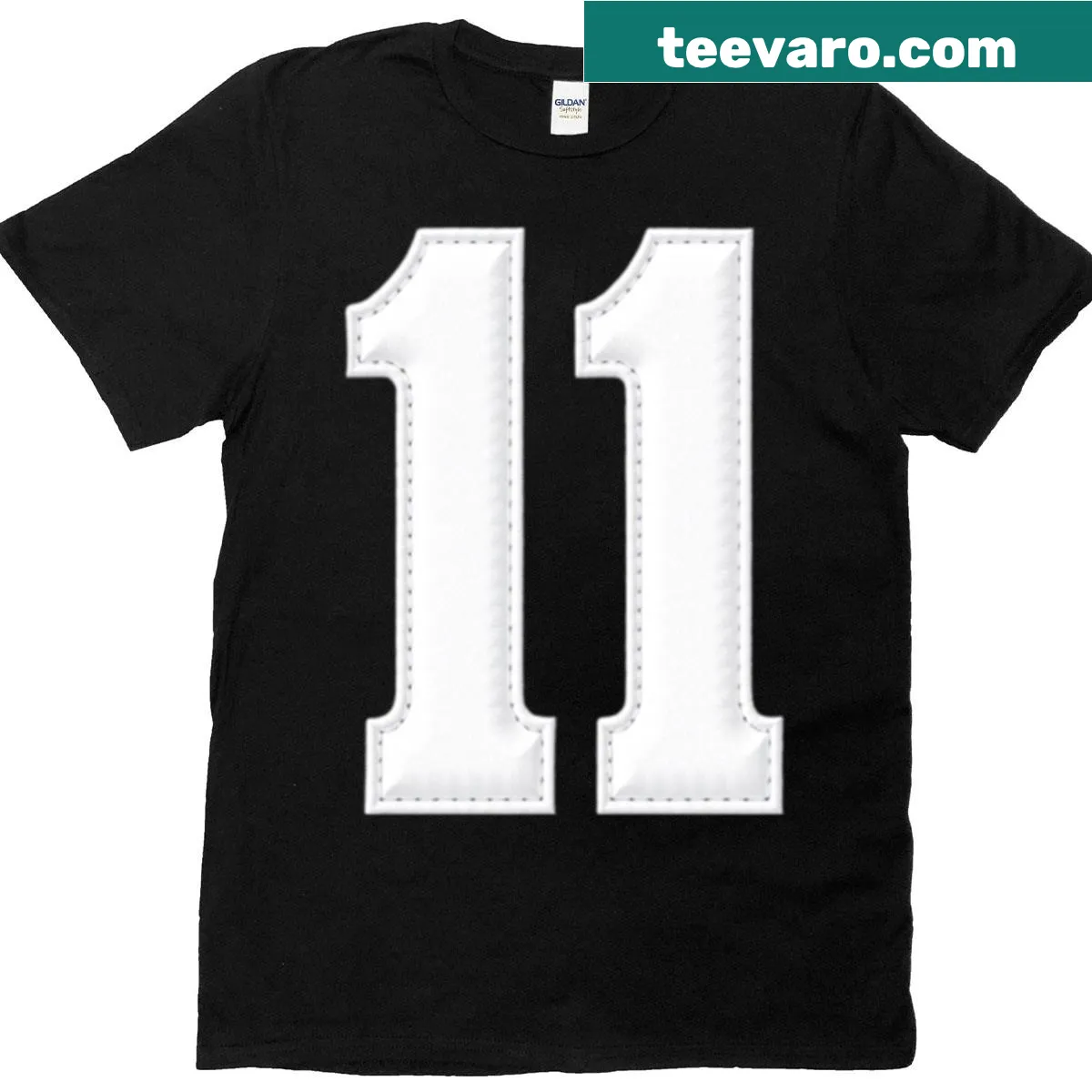 Oversized tee featuring a playful number 11 design — on a men's t-shirt