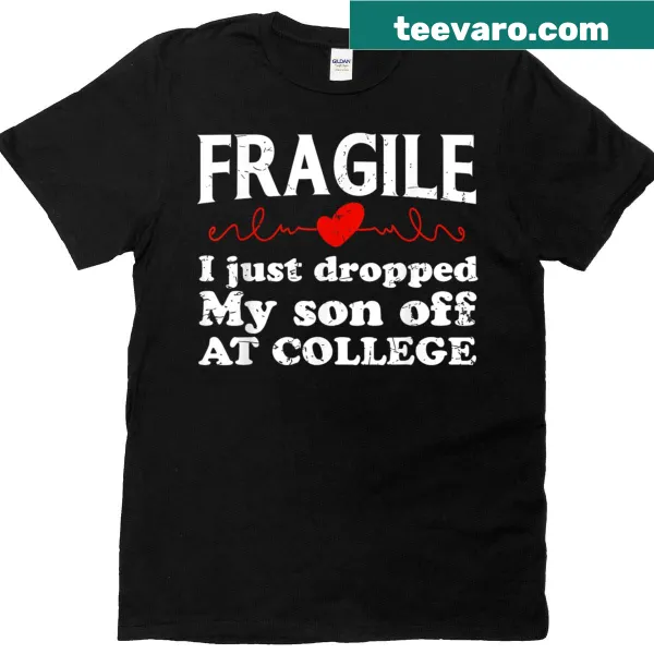 Sentimental typography design for moms about dropping sons off at college.