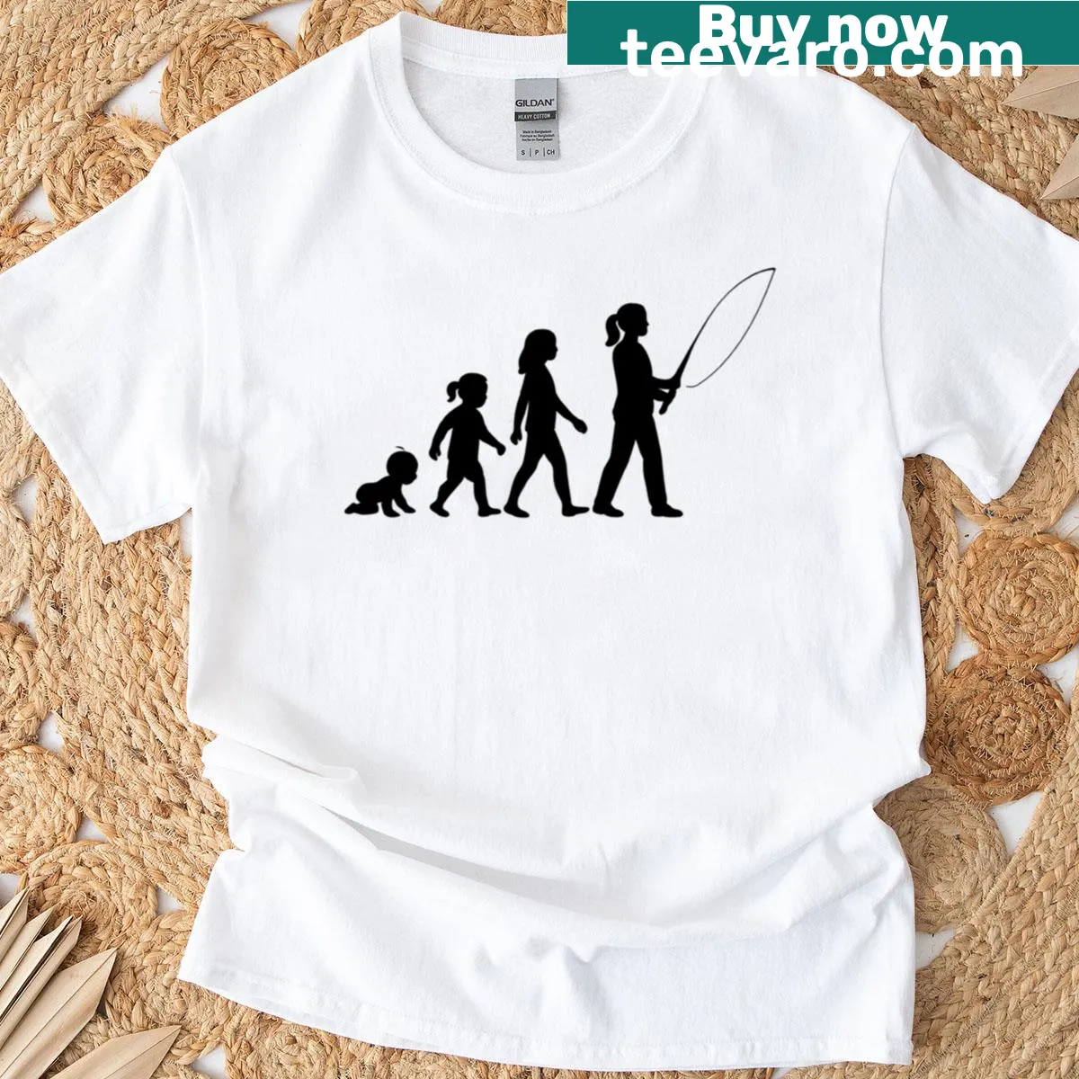 Inspirational shirt for women transitioning to fisherwoman — on a men's t-shirt