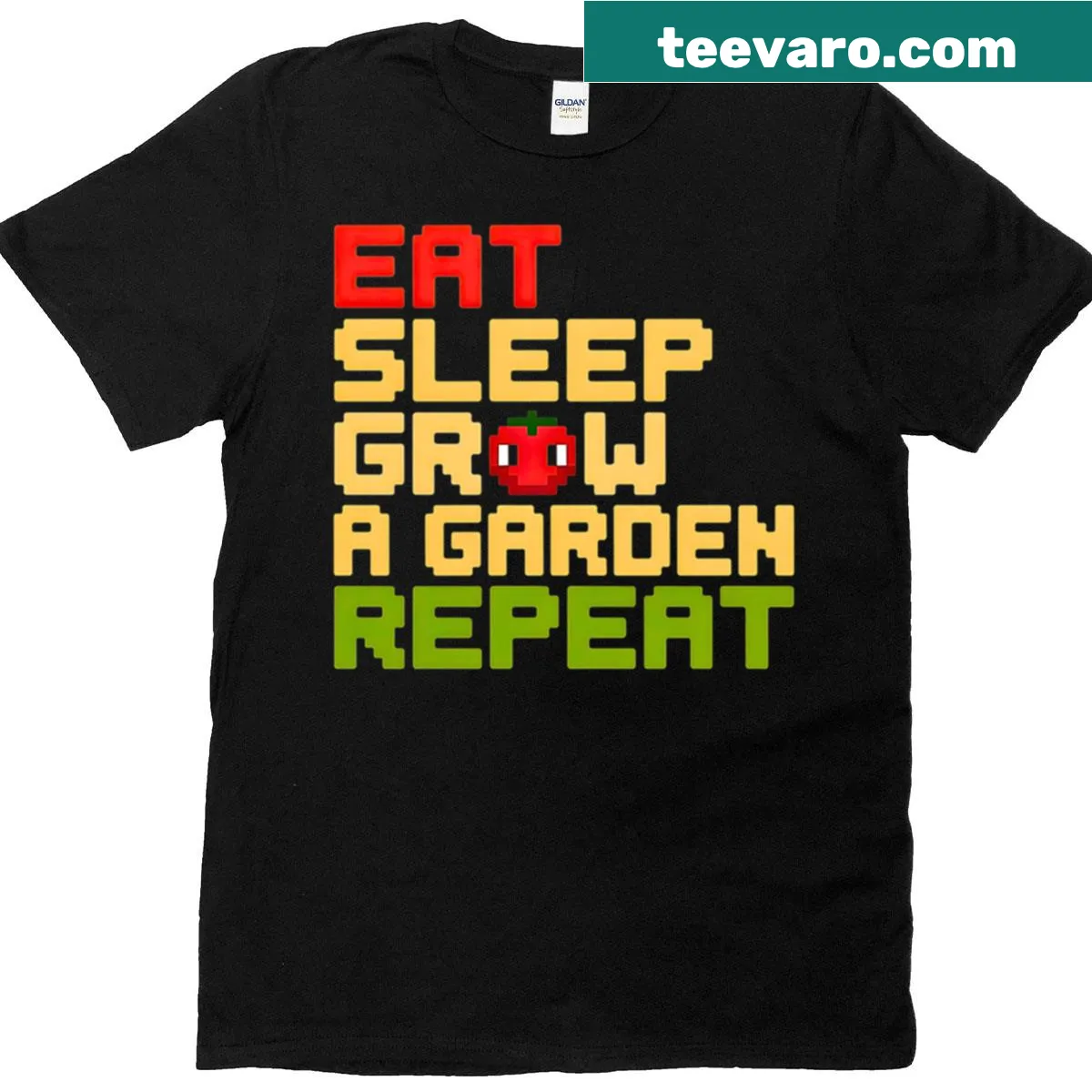 Funny gardening and gaming-themed t-shirt design. — on a men's t-shirt