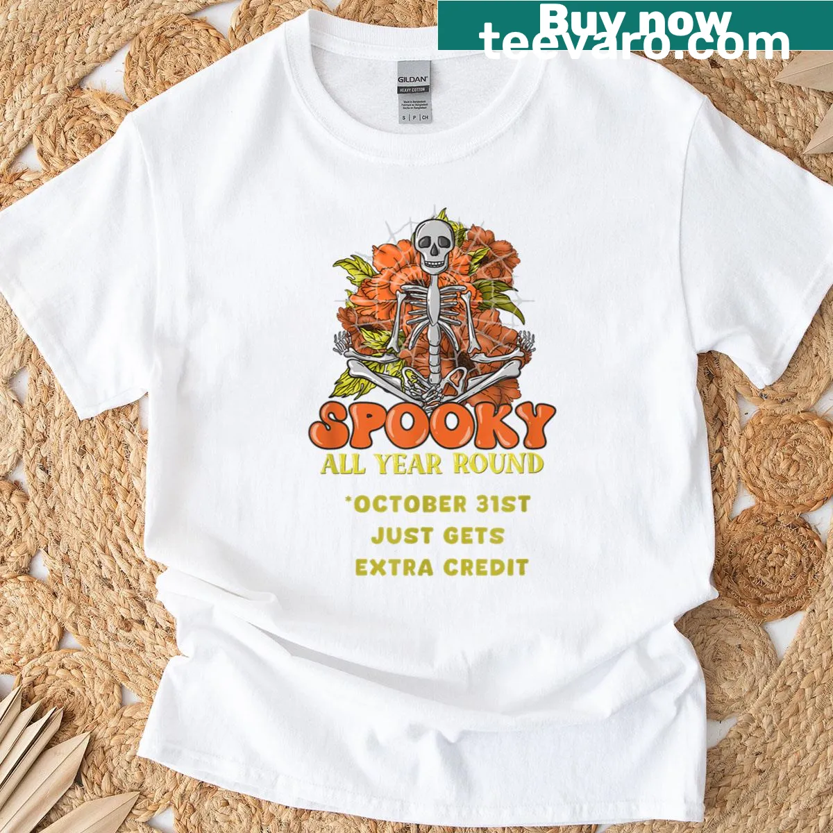 Humorous skeleton bones graphic t-shirt — on a men's t-shirt