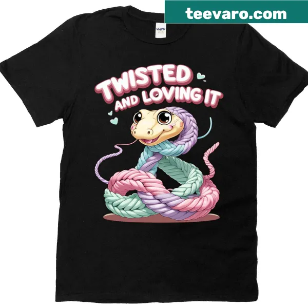 Funny macrame art t-shirt celebrating twisted fiber crafts.