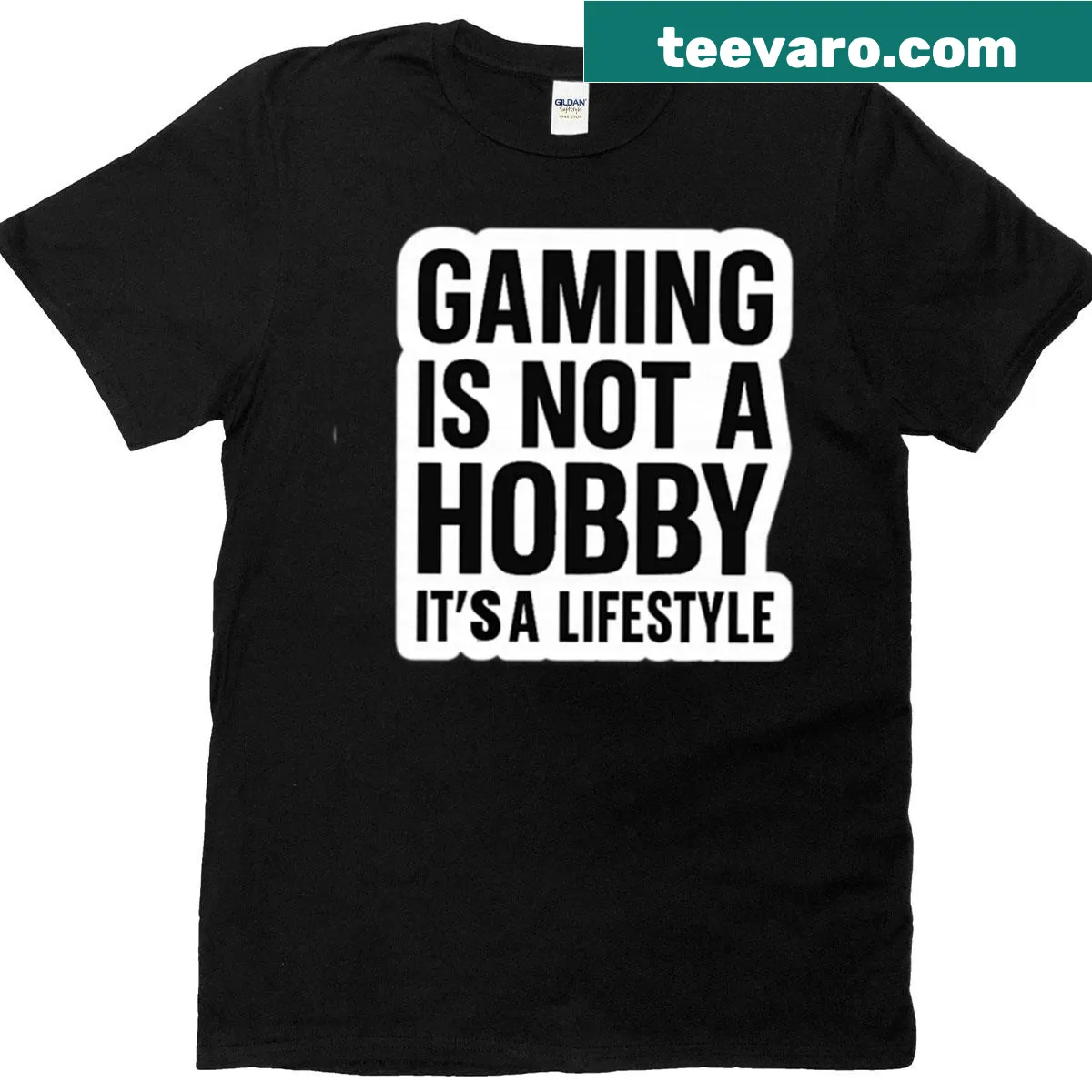 Gaming Is Not A Hobby T-shirt with engaging typography — on a men's t-shirt