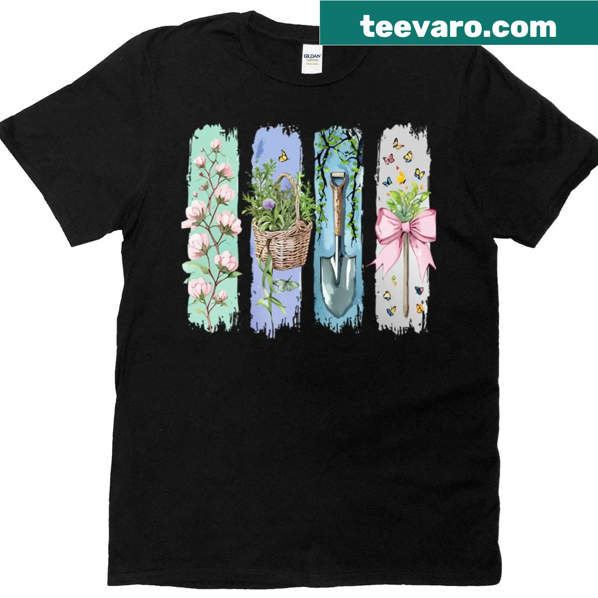 Illustration celebrating gardening and nature for plant lovers — on a men's t-shirt