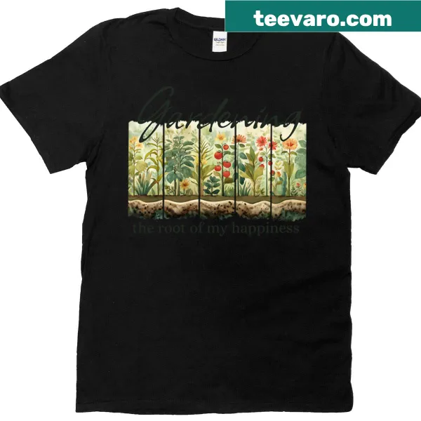 Inspirational gardening phrase on a T-shirt for plant lovers