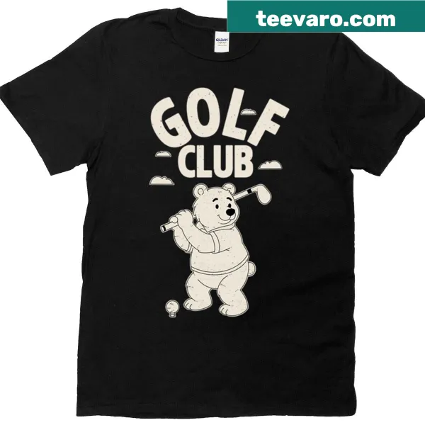 Golf-themed t-shirt with bold typography celebrating the sport