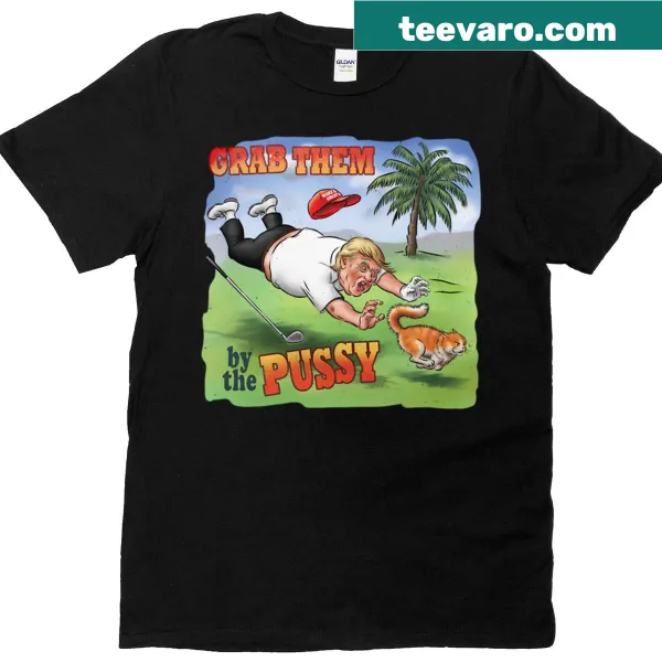 Satirical cartoon graphic on a political t-shirt