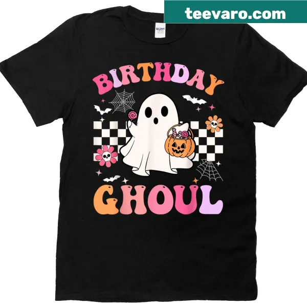 Playful birthday ghoul illustration perfect for Halloween birthday kids t-shirt