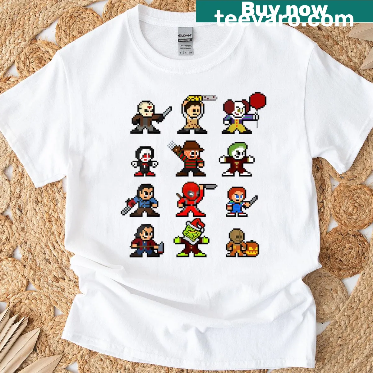 Halloween-themed t-shirt with playful typography for all ages — on a men's t-shirt