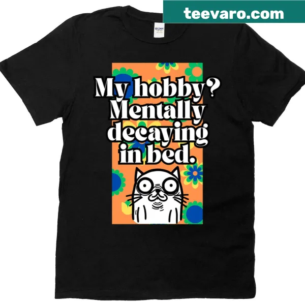 Cute illustration of a hobby cat on a t-shirt