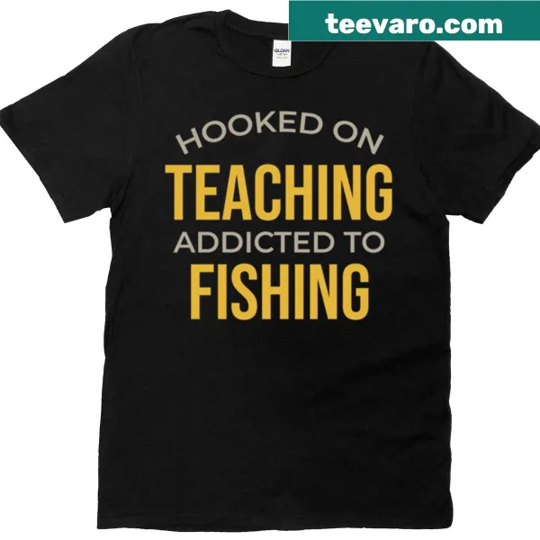 T-shirt with a hook on teaching and fishing-themed typography