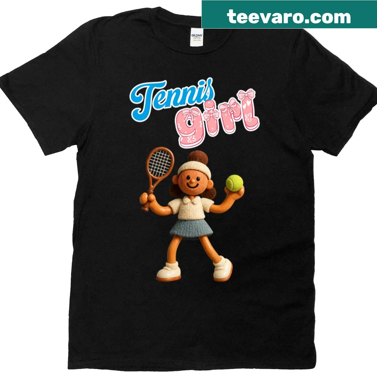 T-shirt declaring 'I Am A Tennis Girl' in bold typography — on a men's t-shirt