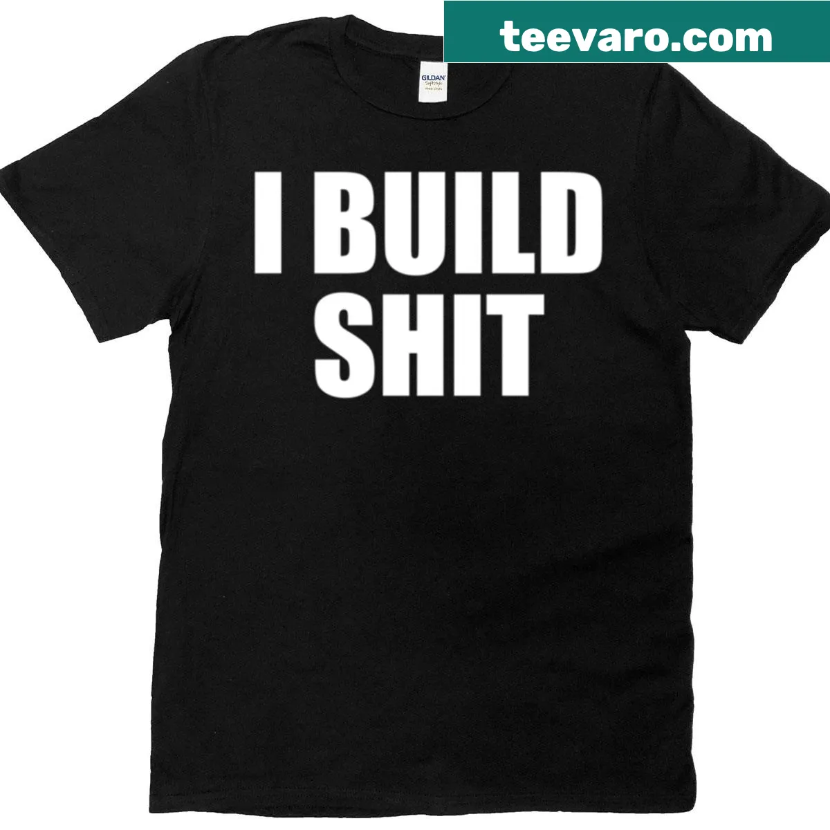 Bold humorous shirt for builders and carpenters with fun saying — on a men's t-shirt