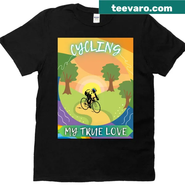 T-shirt with the text 'I Love Cycling' embracing cycling passion