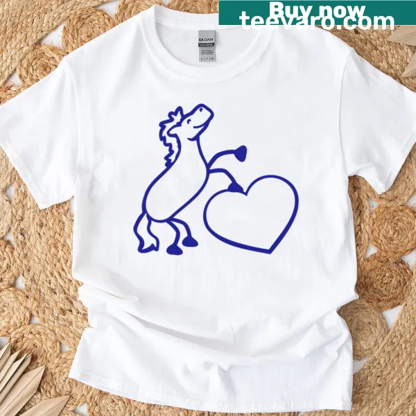 Cute shirt with a heart drawing and text saying "I Love My Pony".