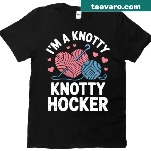 Funny crochet-themed T-shirt with humorous text