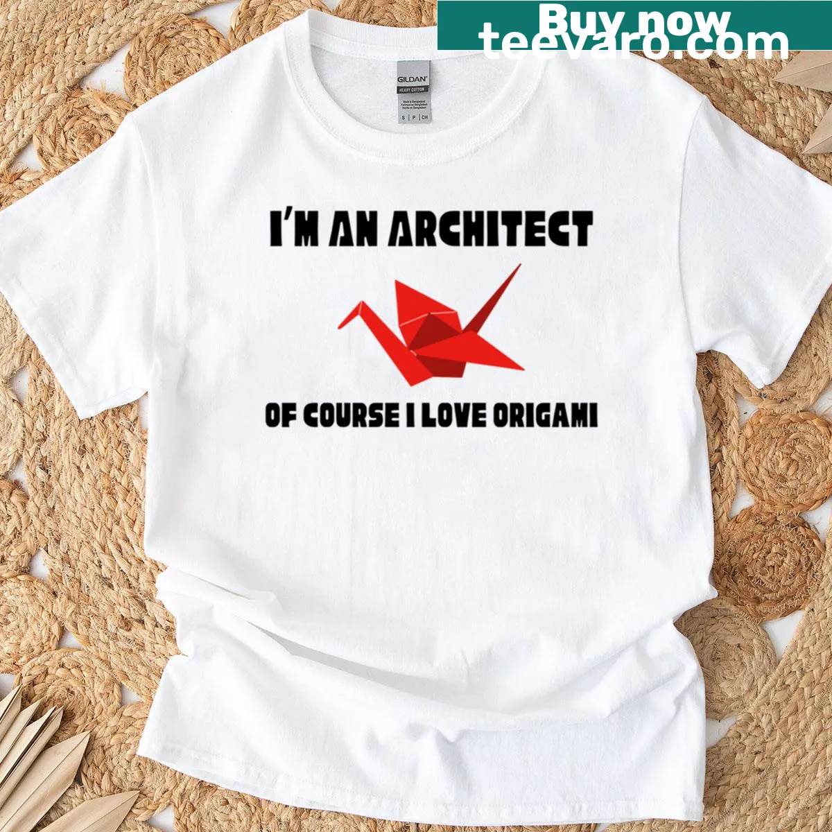 T-shirt stating 'I'm An Architect Of Course I Love Origami' — on a men's t-shirt