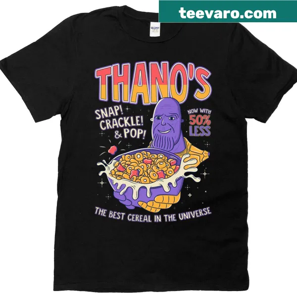 Playful 'Infinite Tasty Cereal' graphic T-shirt design.
