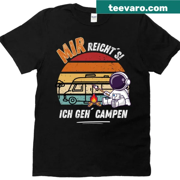 Astronaut camping in space design on a t-shirt