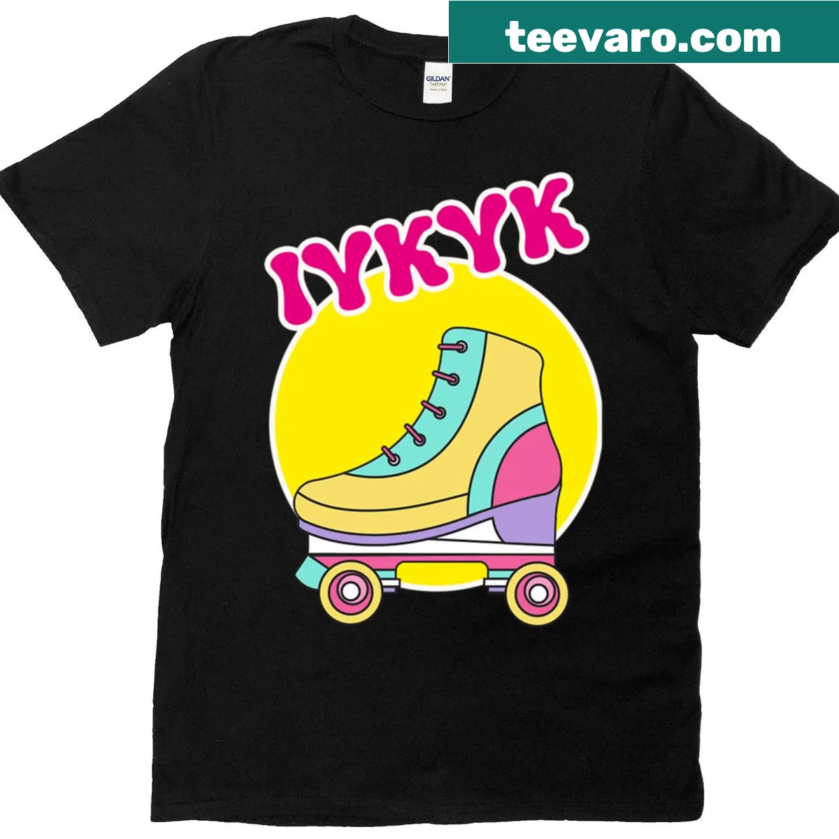 IYKYK text design on a T-shirt for roller skating fans. — on a men's t-shirt