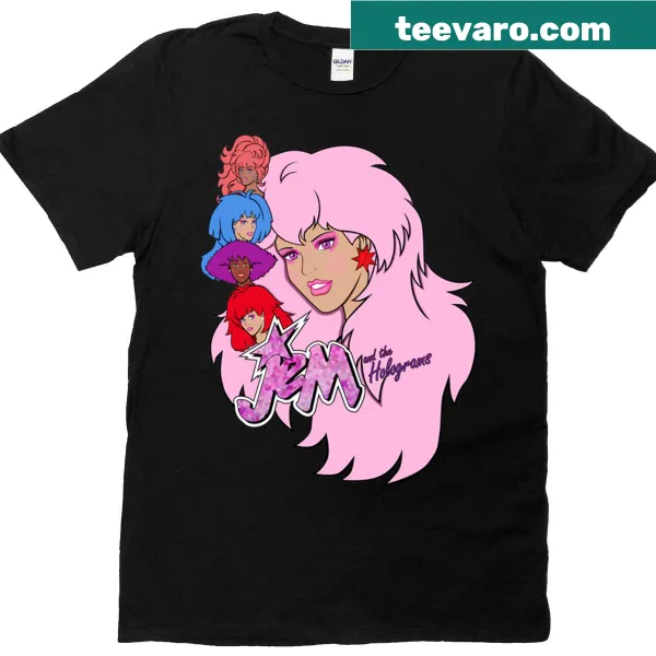 Nostalgic T-shirt featuring a design inspired by Jem and The Holograms
