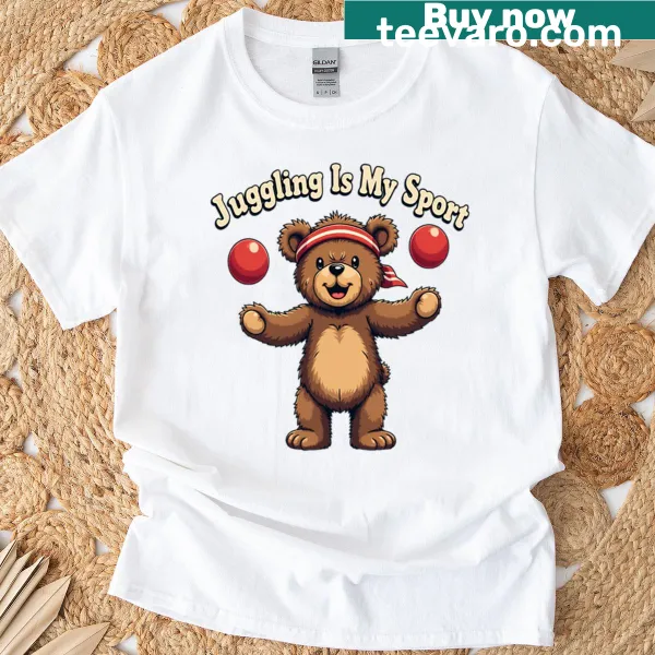 Playful T-shirt with 'Juggling Is My Sport' slogan