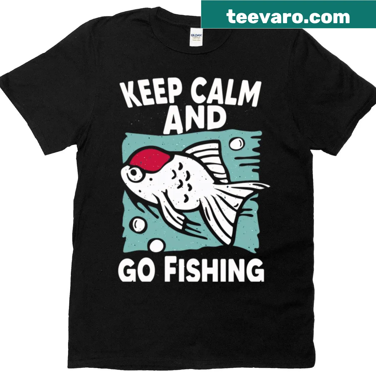 Funny fishing graphic with text on a T-shirt — on a men's t-shirt