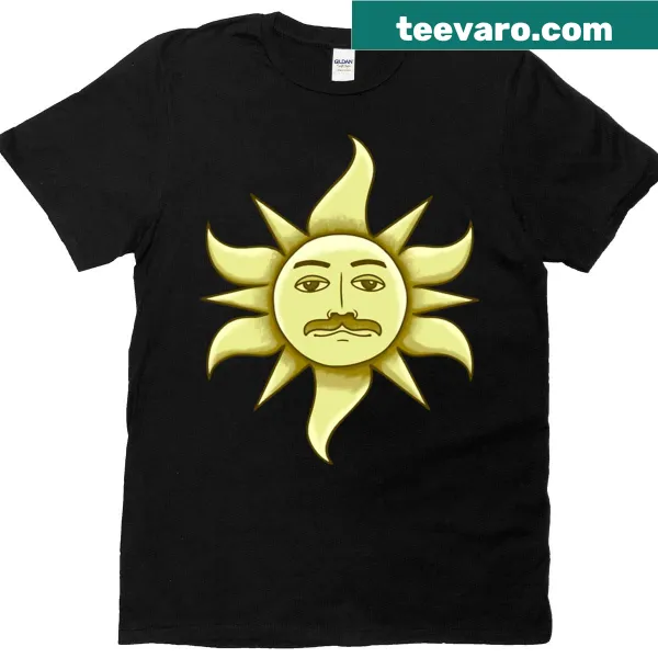 Illustrative King Arthur sun t-shirt featuring a magical sun design