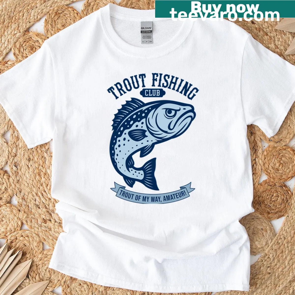 Kiss My Bass T-shirt featuring a playful fish graphic and text. — on a men's t-shirt