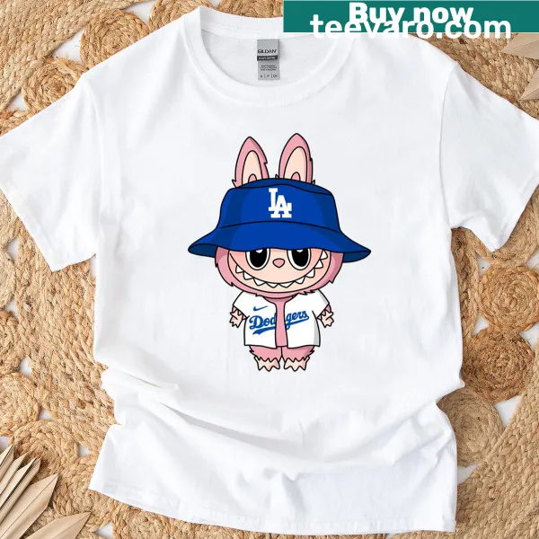 Labubu Lychee Berry Baseball Team T-shirt with a playful character illustration.