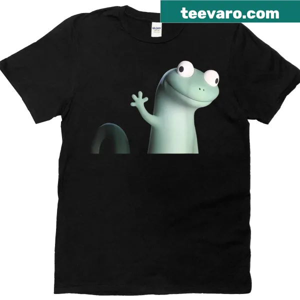 Humorous T-shirt featuring a funny lizard illustration