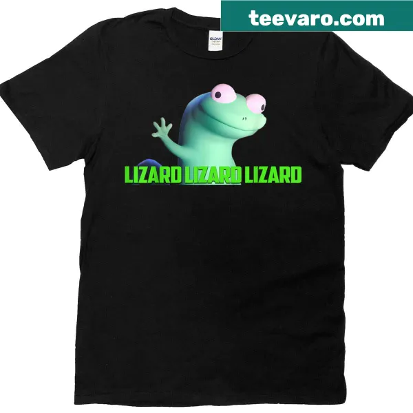 Fun T-shirt featuring the word 'Lizard' in a playful design