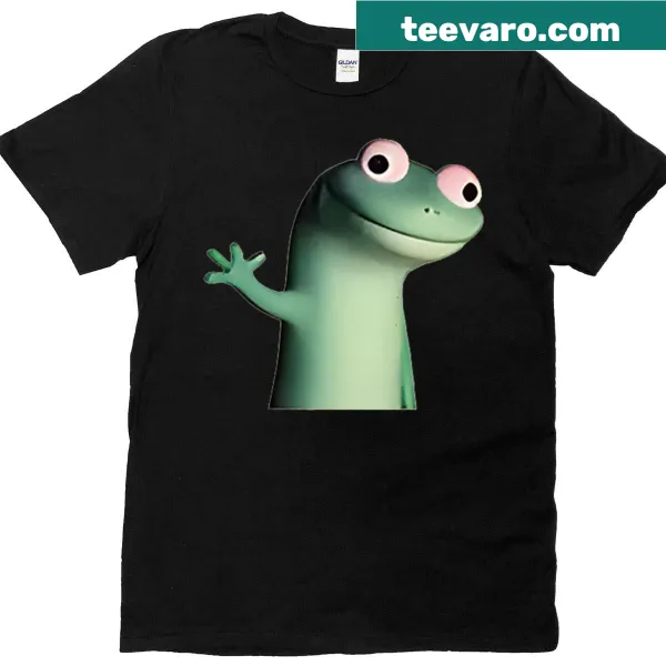 Two-sided T-shirt featuring 'Lizard Lizard Lizard' meme design