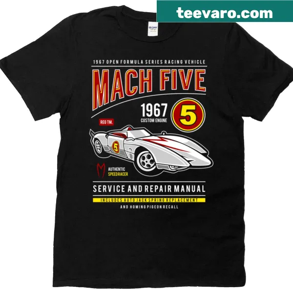 Mach Five Speed Racer t-shirt with vintage racing design