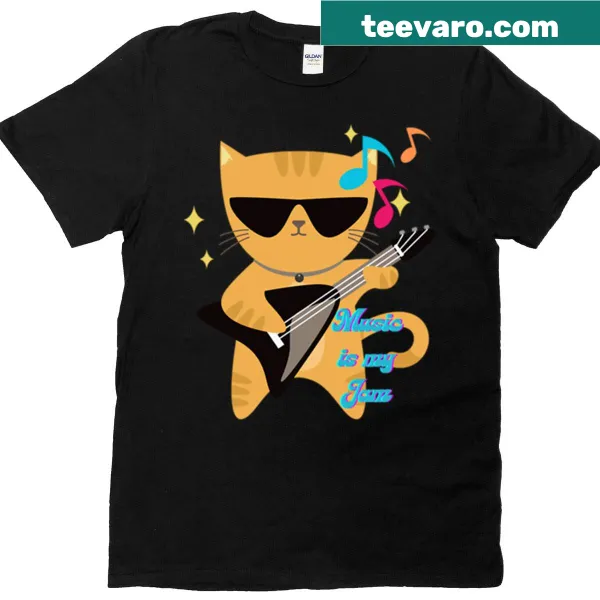 Music-themed typography t-shirt design