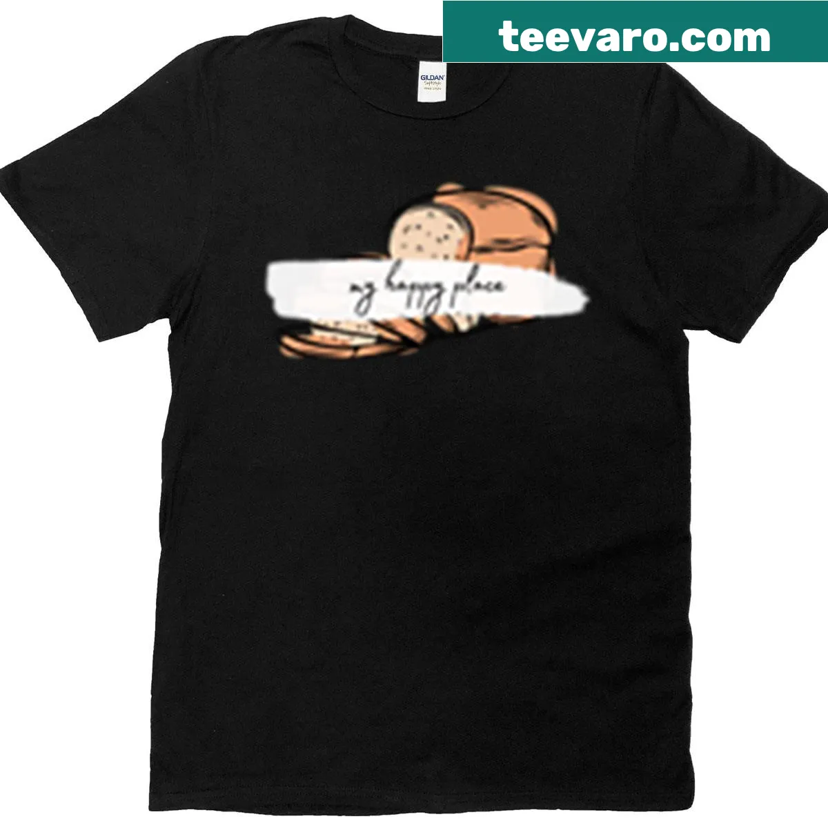 Cute loaf of bread graphic with text on a T-shirt — on a men's t-shirt