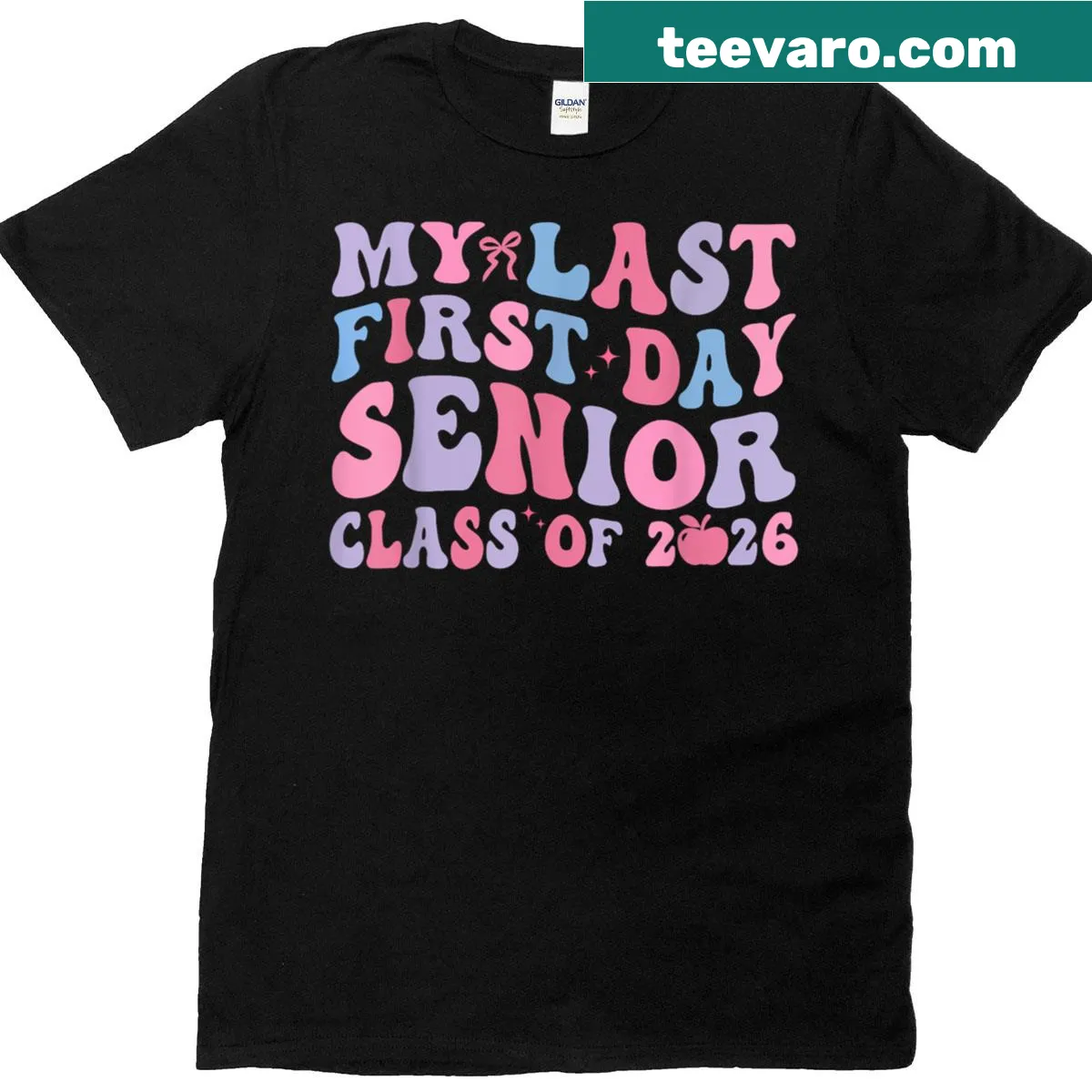 Class of 2026 back-to-school senior t-shirt with bold typography — on a men's t-shirt