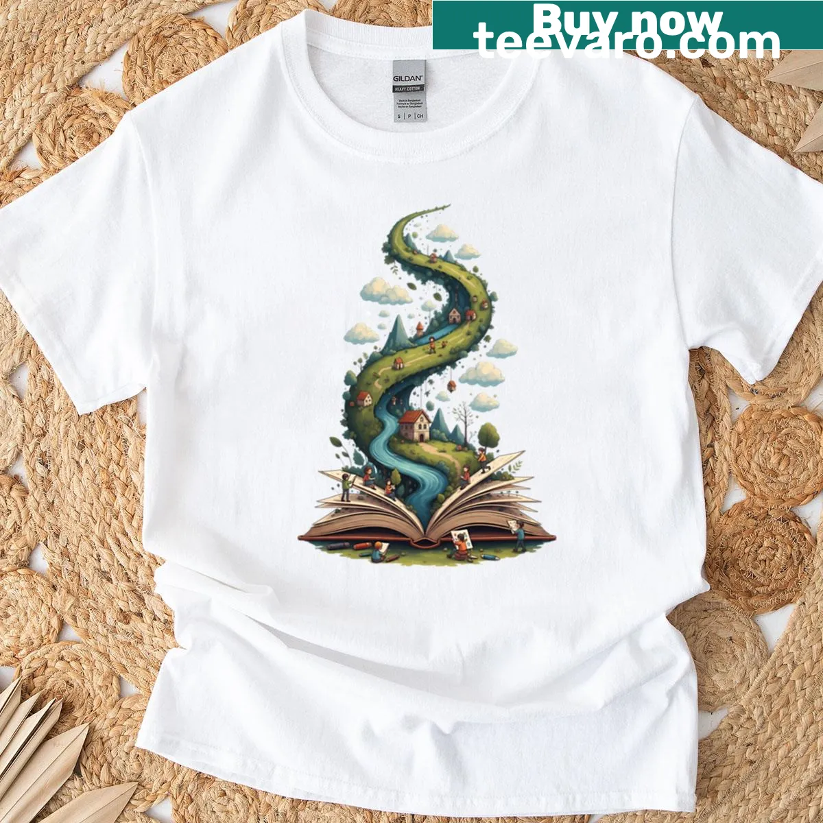 T-shirt with illustrations for National Coloring Book Day — on a men's t-shirt