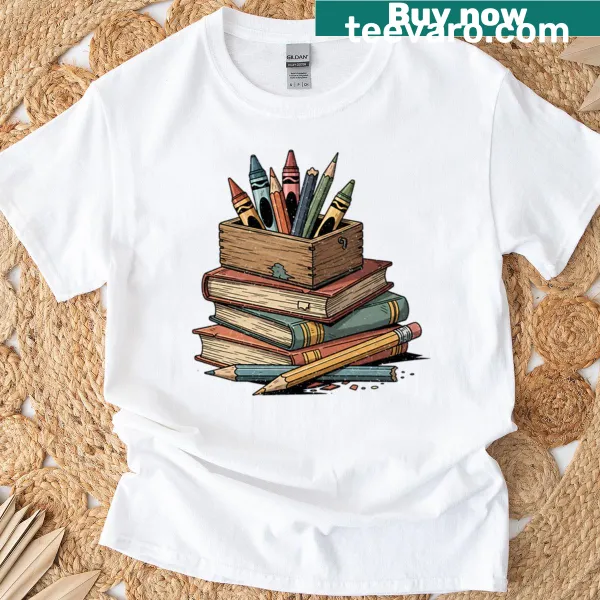 Vintage-style t-shirt celebrating National Coloring Book Day